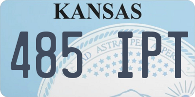 KS license plate 485IPT
