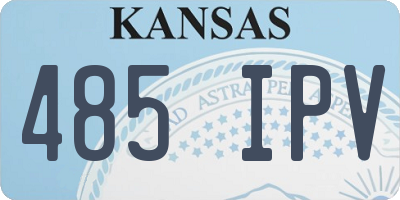 KS license plate 485IPV