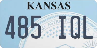 KS license plate 485IQL