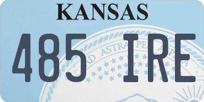 KS license plate 485IRE