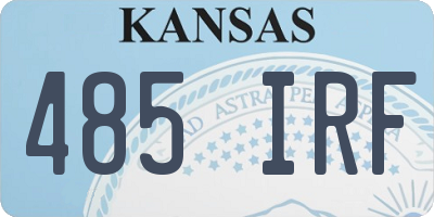 KS license plate 485IRF