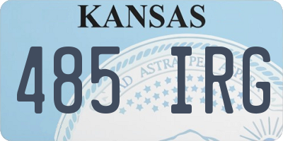 KS license plate 485IRG