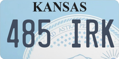 KS license plate 485IRK