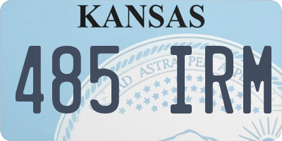 KS license plate 485IRM