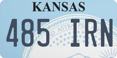 KS license plate 485IRN