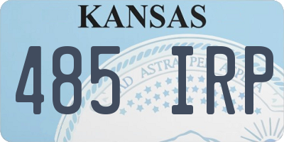 KS license plate 485IRP