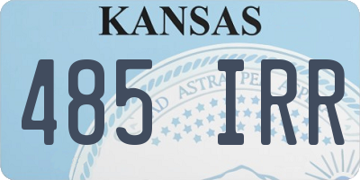 KS license plate 485IRR