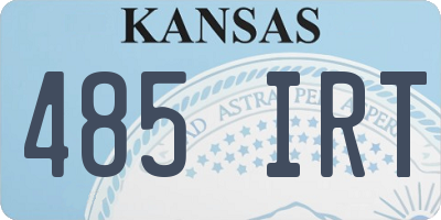 KS license plate 485IRT