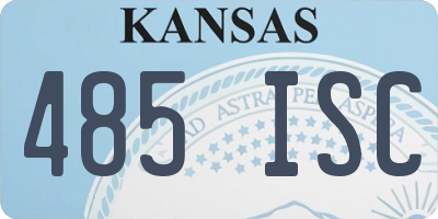 KS license plate 485ISC