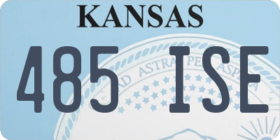 KS license plate 485ISE