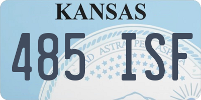 KS license plate 485ISF