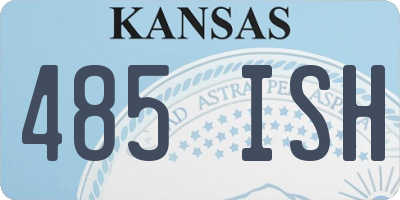 KS license plate 485ISH