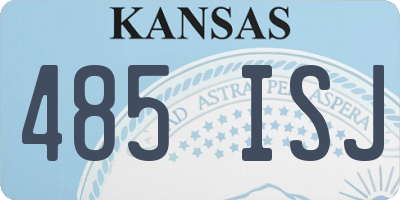 KS license plate 485ISJ
