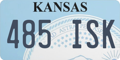 KS license plate 485ISK