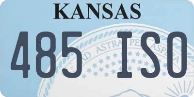 KS license plate 485ISO