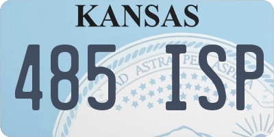 KS license plate 485ISP