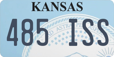 KS license plate 485ISS