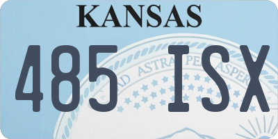 KS license plate 485ISX