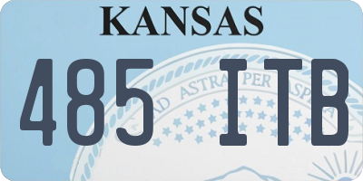 KS license plate 485ITB