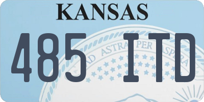KS license plate 485ITD