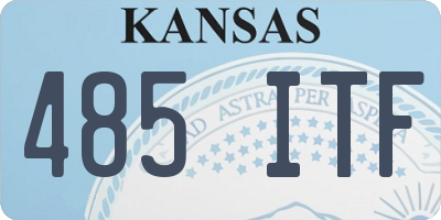 KS license plate 485ITF