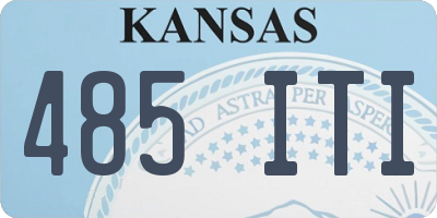 KS license plate 485ITI