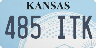 KS license plate 485ITK