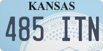 KS license plate 485ITN