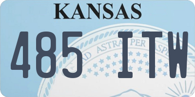 KS license plate 485ITW