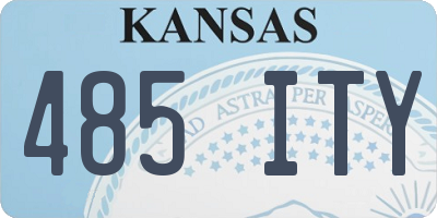 KS license plate 485ITY
