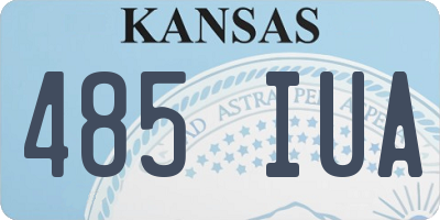 KS license plate 485IUA