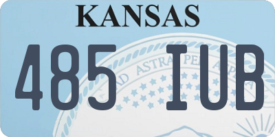 KS license plate 485IUB