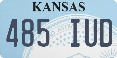 KS license plate 485IUD