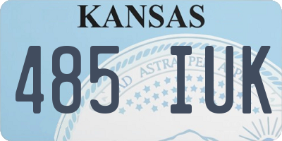 KS license plate 485IUK