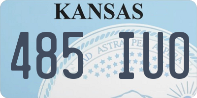 KS license plate 485IUO