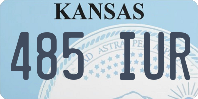 KS license plate 485IUR