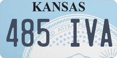 KS license plate 485IVA