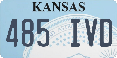 KS license plate 485IVD