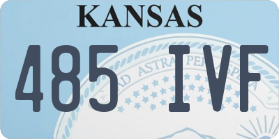 KS license plate 485IVF