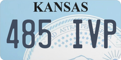 KS license plate 485IVP