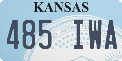KS license plate 485IWA