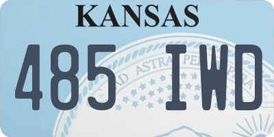 KS license plate 485IWD