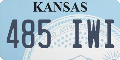 KS license plate 485IWI