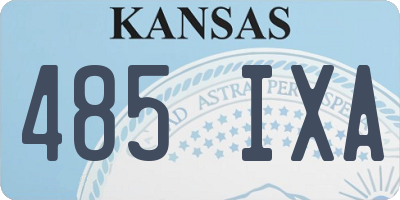 KS license plate 485IXA