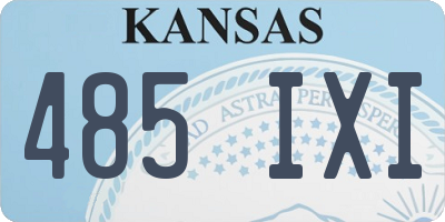 KS license plate 485IXI