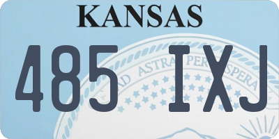 KS license plate 485IXJ