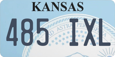 KS license plate 485IXL