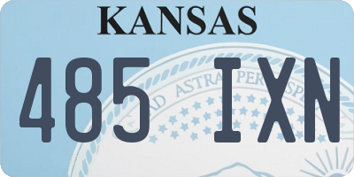 KS license plate 485IXN