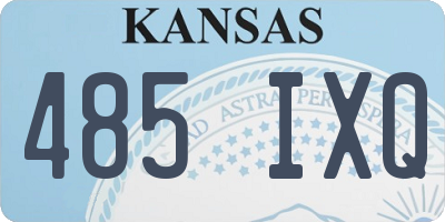 KS license plate 485IXQ