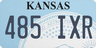 KS license plate 485IXR